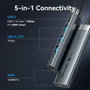 Hub USB-C Vention TGMHB Gris