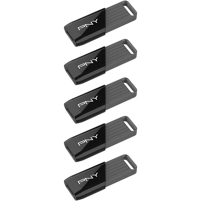 PNY Attaché X - Pack de 5 Clés USB 3.2 - 32 Go - Vitesse de lecture jusqu'à 130 Mo/s - Stockage portable
