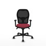 Piqueras y Crespo Chaise de Bureau Jorquera Granat et Noir