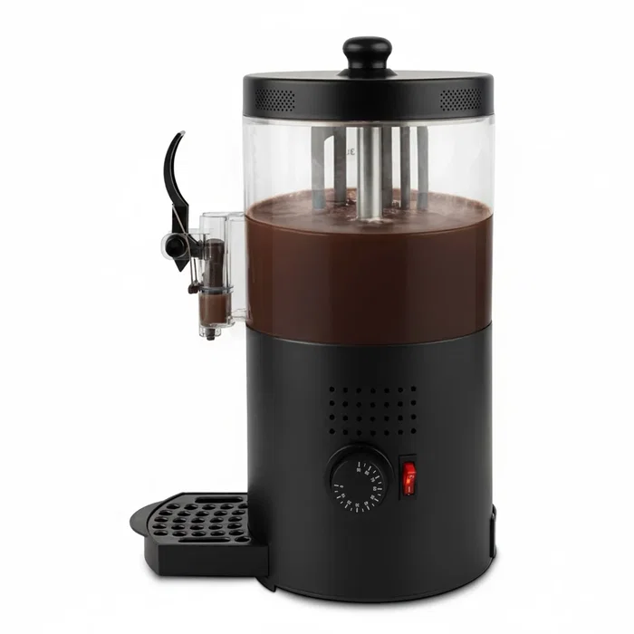 H.KoeNIG SHK802 Distributeur à Chocolat Chaud Professionnel 3L - Noir - 1200 W - Thermostat Réglable, Cuve Amovible Lave-vaisselle