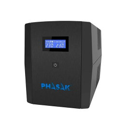 Phasak Sirius 1560 VA PH 7315 SAI UPS Interactif 900W, 4 Prises, LCD, Noir