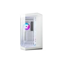 MSI 306-7G26W22-HH9 Boîtier PC MAG PANO 100R PZ, Format Midi-Tower, Blanc, Avec Panneau Latéral en Verre Trempé et Ventilateurs ARGB Préinstallés