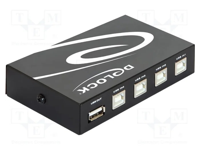 DELOCK Switch USB 2.0 noir en métal DELOCK Switch USB 2.0 noir en métal