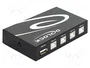 DELOCK Switch USB 2.0 noir en métal