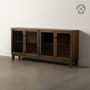 Buffet Marron Verre Bois de manguier 180 x 35 x 87 cm