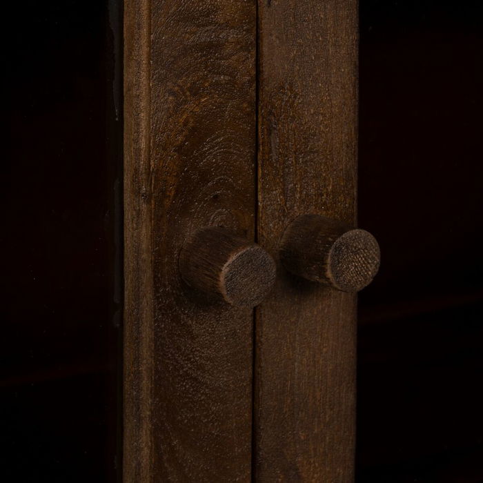 Buffet Marron Verre Bois de manguier 180 x 35 x 87 cm