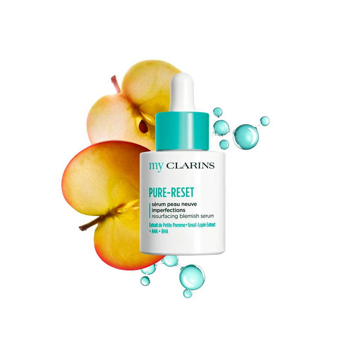 Clarins PURE-RESET Sérum Imperfections à l'Extrait de Pomme Bio, AHA/BHA - 30 ml