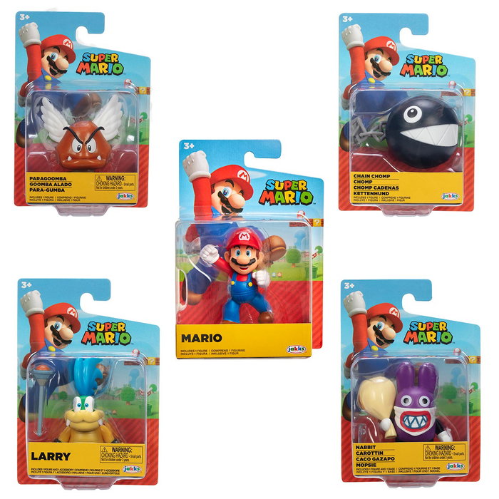 Jakks Pacific Figurines Surties 6 Cm Super Mario - Lot de Figurines de Personnages - Modèles Variés