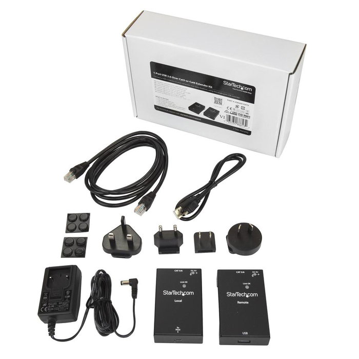 Startechcom Extenseur USB 2.0 par Ethernet jusqu'à 50 m via RJ45 CAT5/CAT6 pour PC et Mac