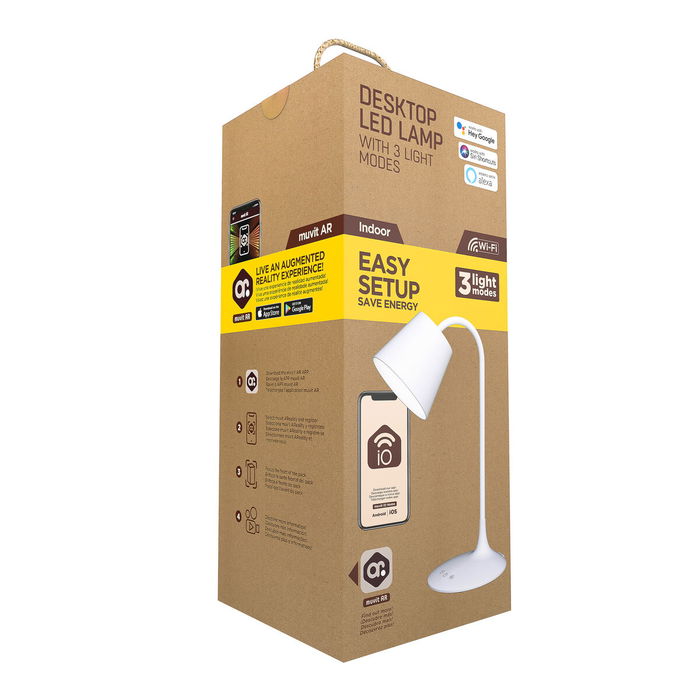 Lampe de bureau Muvit MIOLAMP004 Blanc 6 W Wi-Fi (1 Unité)