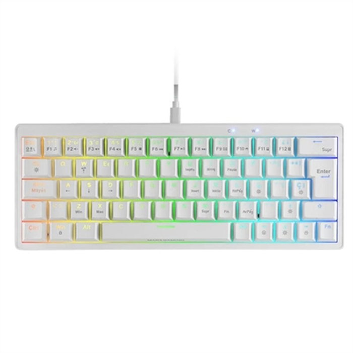 Clavier pour jeu Mars Gaming MKMINIPROWYES Qwerty US Blanc