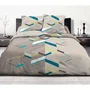 Home Linge Passion Parure de couette Marco 3 pièces 260 x 240 cm - 100% coton 57 fils - Coloris taupe