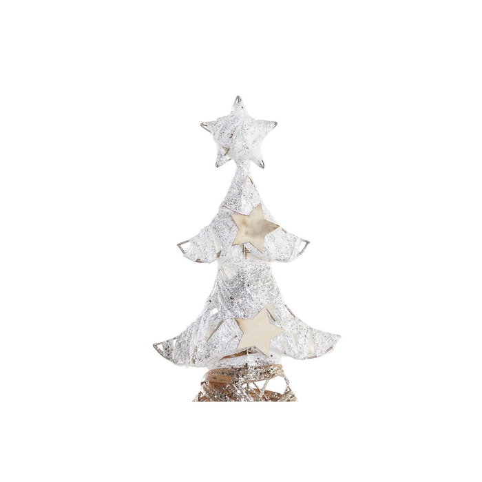 Sapin de Noël DKD Home Decor Doré Blanc Rotin (32 x 10 x 56 cm) (2 Unités) Sapin de Noël DKD Home Decor Doré Blanc Rotin (32 x 10 x 56 cm) (2 Unités)