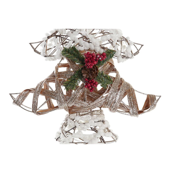 Sapin de Noël DKD Home Decor Doré Blanc Rotin (32 x 10 x 56 cm) (2 Unités) Sapin de Noël DKD Home Decor Doré Blanc Rotin (32 x 10 x 56 cm) (2 Unités)