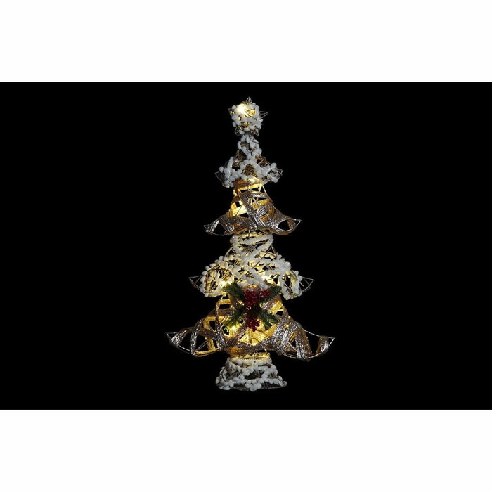 Sapin de Noël DKD Home Decor Doré Blanc Rotin (32 x 10 x 56 cm) (2 Unités) Sapin de Noël DKD Home Decor Doré Blanc Rotin (32 x 10 x 56 cm) (2 Unités)