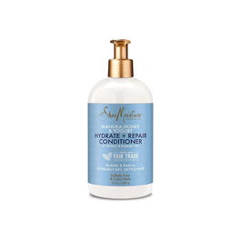 Shea Moisture After-Shampoing Hydratant et Réparateur au Miel de Manuka et Yaourt 384 ml - Pour Hydrater, Réparer et Adoucir les Cheveux Secs, Réduit le Frizz
