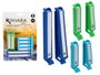 Kinvara Lot de 8 Fermetures de Sacs 15x21.8x2 cm Plastique Vert Turquoise Bleu (Set de 36)
