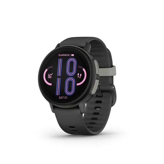 Garmin Bounce 2 Montre Connectée pour Enfants 1,2 pouces - Écran AMOLED, Appels, GPS, LTE, Wi-Fi, Suivi d'Activité - Gris Ardoise