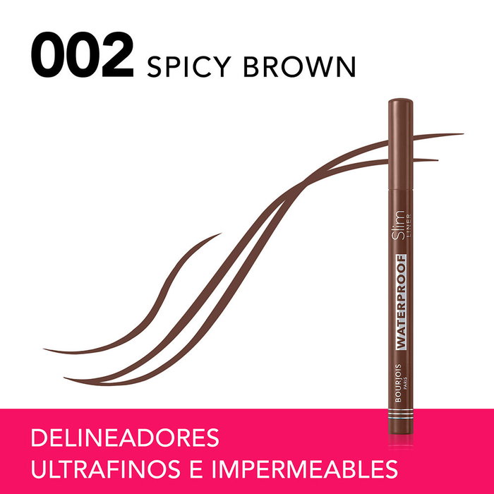 Bourjois Eyeliner Slim Liner Waterproof #002-Spicy Brown 1 u