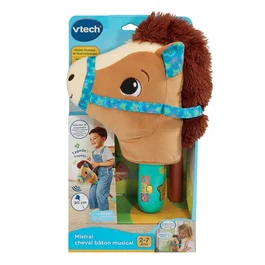 Vtech Baby Mistral Cheval Bâton Musical Multicolore, Poney Peluche Apprentissage et Musique, 2 à 7 ans