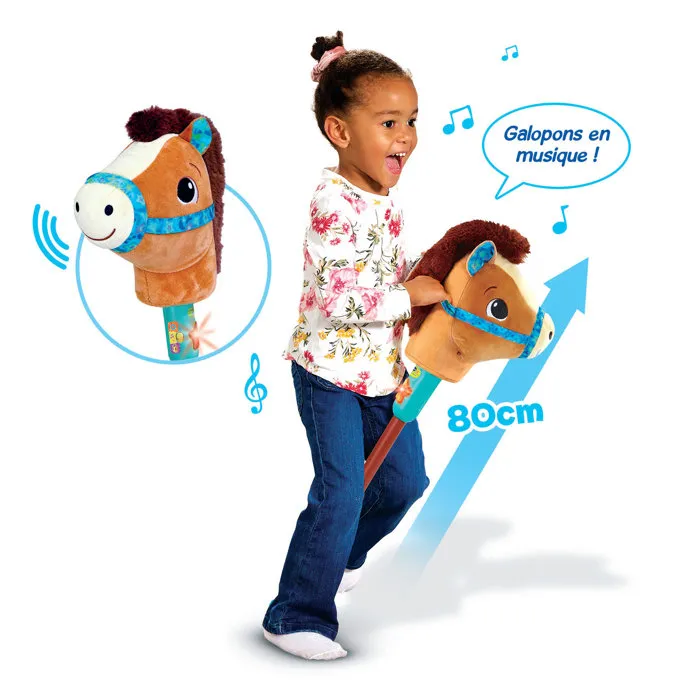 Vtech Baby Mistral Cheval Bâton Musical Multicolore, Poney Peluche Apprentissage et Musique, 2 à 7 ans