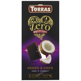 TORRAS Chocolat noir sans sucre avec coco 125g