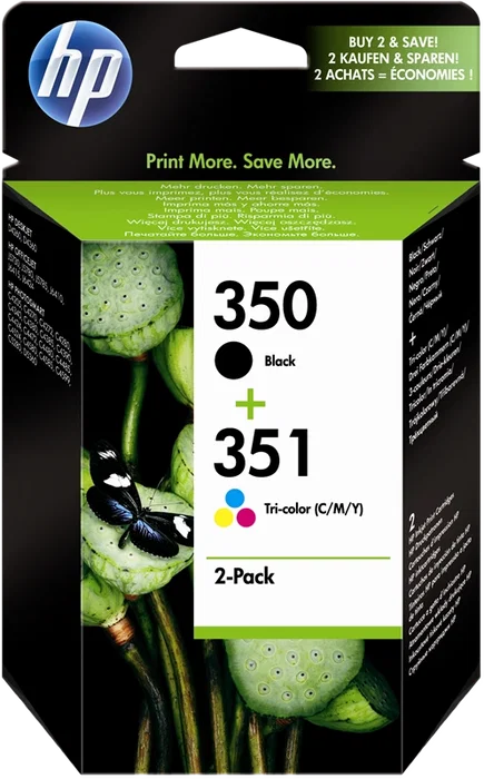 HP SD412EE Cartouches d'encre 350+351 Noir et Couleur Multipack - Environ 370 Pages HP SD412EE Cartouches d'encre 350+351 Noir et Couleur Multipack - Environ 370 Pages