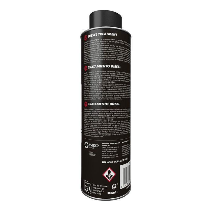 Sparco Traitement Diesel 300 mL SPCA0002 Additif Carburant Propreté Moteur Économies Sparco Traitement Diesel 300 mL SPCA0002 Additif Carburant Propreté Moteur Économies