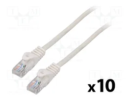 LANBERG Cordon de raccordement Cat 5e U/UTP RJ45 2m blanc