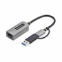 StarTech.com Adaptateur USB-C vers Ethernet Gigabit avec adaptateur USB-A, Gris