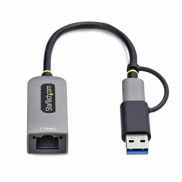 StarTech.com Adaptateur USB-C vers Ethernet Gigabit avec adaptateur USB-A, Gris StarTech.com Adaptateur USB-C vers Ethernet Gigabit avec adaptateur USB-A, Gris