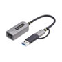 StarTech.com USB-C vers Ethernet Gigabit Adaptateur avec Adaptateur USB-A - Réseau RJ45 10/100/1000 Mbps