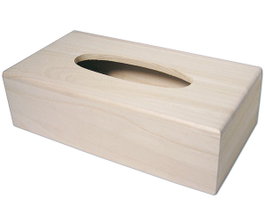 Innspiro Boîte à mouchoirs en bois de balsa avec couvercle 25x12x7cm