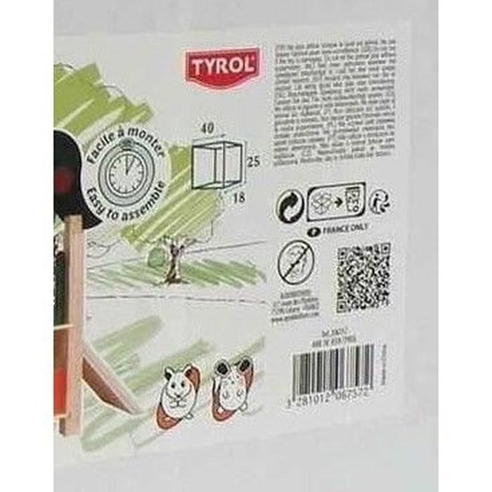 Tyrol Aire de jeux pour rongeur avec tunnel et cachettes