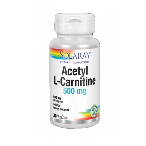 SOLARAY Acétyl-L-Carnitine 500 mg, 30 capsules végétales