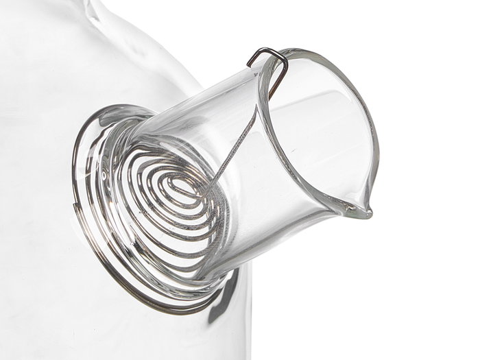 Vivalto Théière en Borosilicate avec Couvercle Bambou 1,5L 23x15x14 cm Transparente et Naturelle (Set de 6)