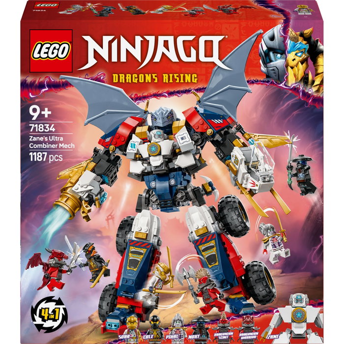 LEGO NINJAGO 71834 Le robot ultra combo de Zane - Jeu de construction 4-en-1