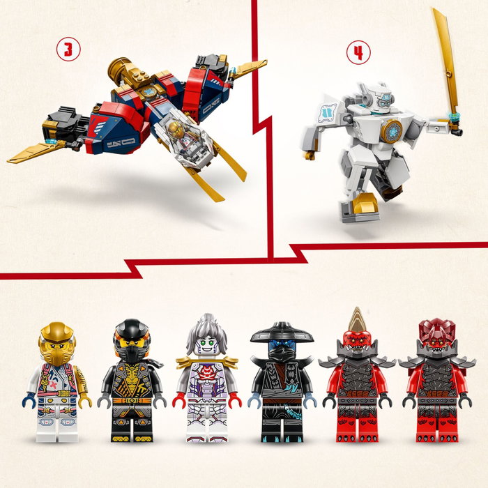 LEGO NINJAGO 71834 Le robot ultra combo de Zane - Jeu de construction 4-en-1