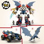LEGO NINJAGO 71834 Le robot ultra combo de Zane - Jeu de construction 4-en-1