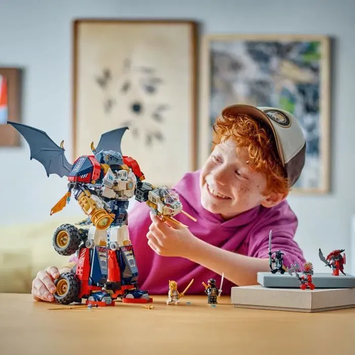 LEGO 71834 NINJAGO Robot Ultra Combo de Zane - Jeu de Construction 4-en-1 avec 6 Minifigurines Transformable en Avion, Voiture, Dragon