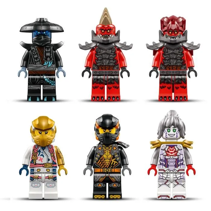 LEGO 71834 NINJAGO Robot Ultra Combo de Zane - Jeu de Construction 4-en-1 avec 6 Minifigurines Transformable en Avion, Voiture, Dragon