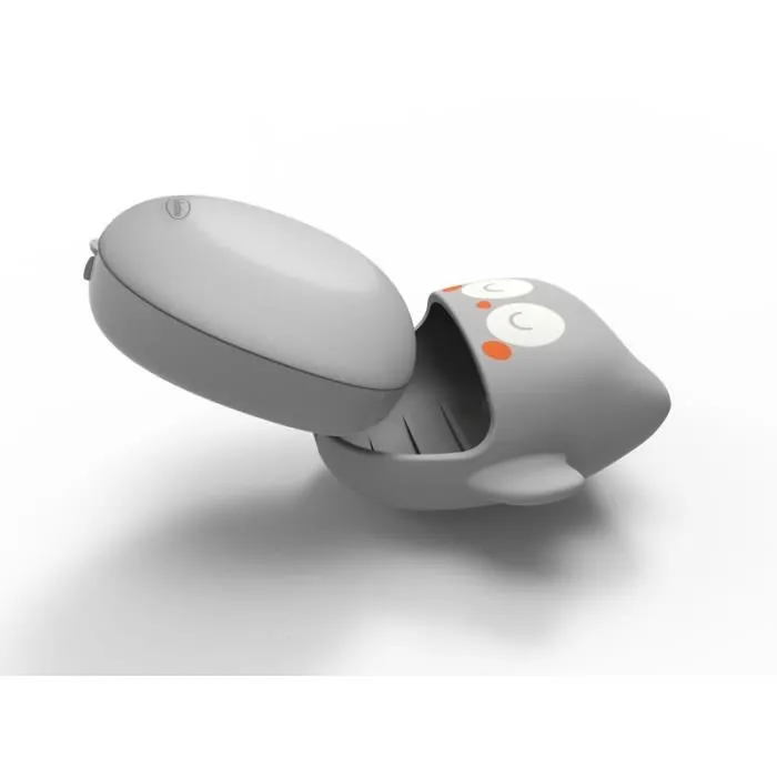 Infantino Veilleuse nomade rechargeable en forme de chouette - Autonomie 60h - Chargeable mural ou nomade - Gris - Mixte