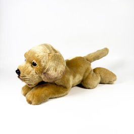 DEQUBE Peluche Labrador Canela Couché 25 cm - Licence BOCALAN