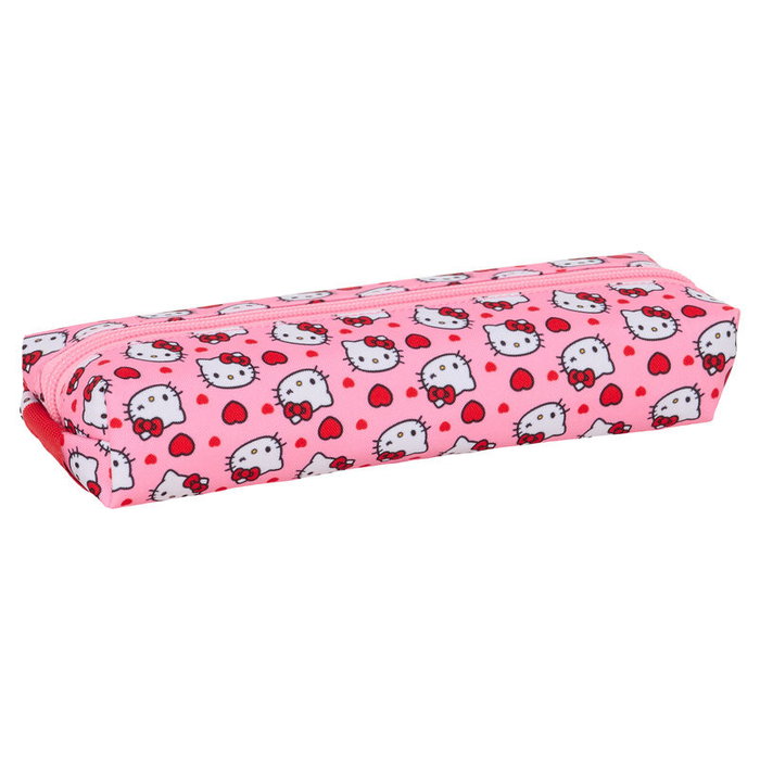SAFTA Porte-tout Hello Kitty - Taille 22 x 7 x 4 cm - Compartiment avec fermeture éclair et élastique pour l'attacher au cahier SAFTA Porte-tout Hello Kitty - Taille 22 x 7 x 4 cm - Compartiment avec fermeture éclair et élastique pour l'attacher au cahier