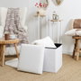Home Deco Factory CAJA-PUF PLEG. TAPIZADO RIZO
