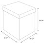 Home Deco Factory CAJA-PUF PLEG. TAPIZADO RIZO