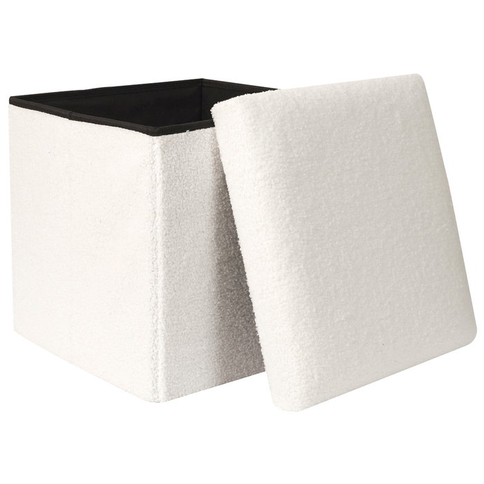 Home Deco Factory CAJA-PUF PLEG. TAPIZADO RIZO