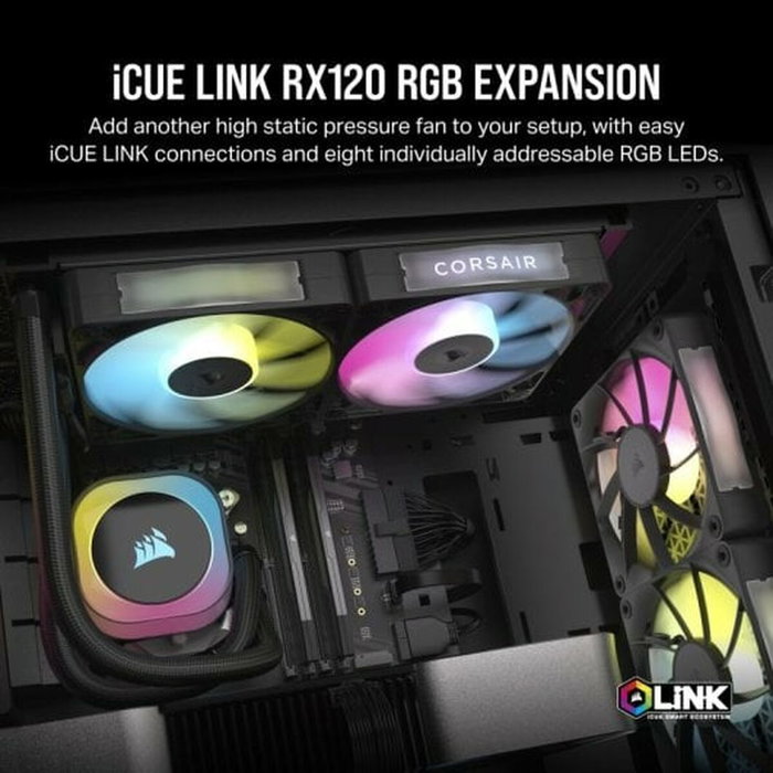 Corsair Fan iCUE LINK RX120 RGB Noir Corsair Fan iCUE LINK RX120 RGB Noir