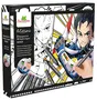 Sycomore - Coffret créatif Manga Garçon avec 10 papiers layout et 8 marqueurs - Parfait pour artistes dès 10 ans