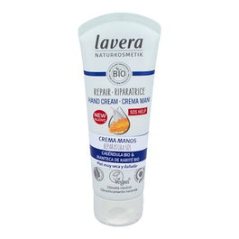 Lavera Crema De Manos Sos Reparadora 75ml - Crème mains réparatrice SOS à la Calendula et Karité, Certifiée Nature, Vegan, 75 ml